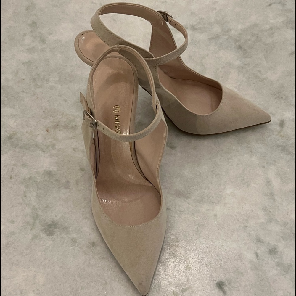 Suede closed toe sandals